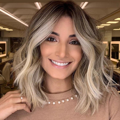 Hot Fashion Short LOB Wavy Curly