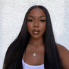 Glueless Black Straight Long Wig-9