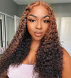 Glueness Brown Gradient Curly Wig-2