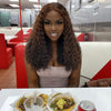 Glueness Brown Gradient Curly Wig-2