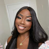 Glueless Black Straight Long Wig-9