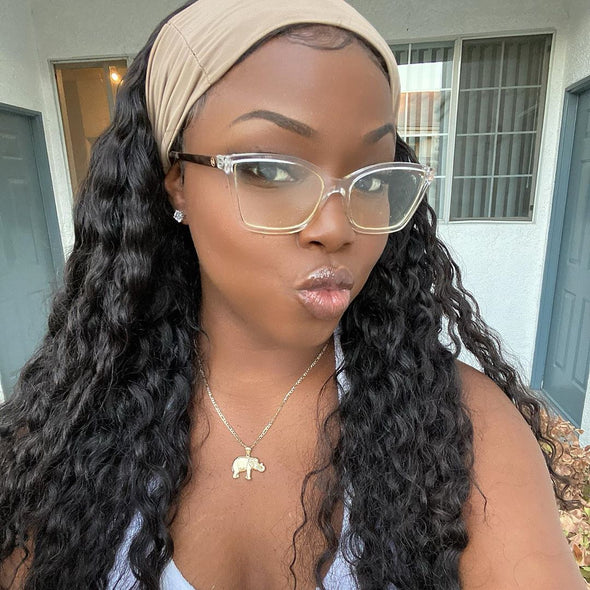 26" Glueless Black Curly Long Wig-6