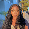 26" Glueless Black Curly Long Wig-6