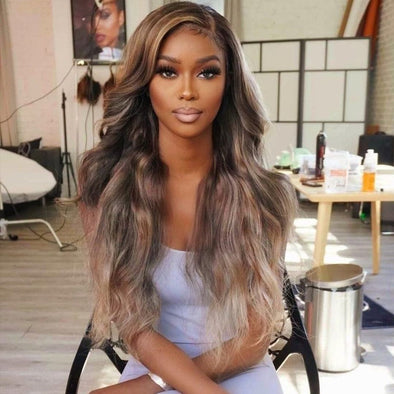 Brown Wave Prepluck Glueless Fashion Virgin Hair Body Wave Wigs