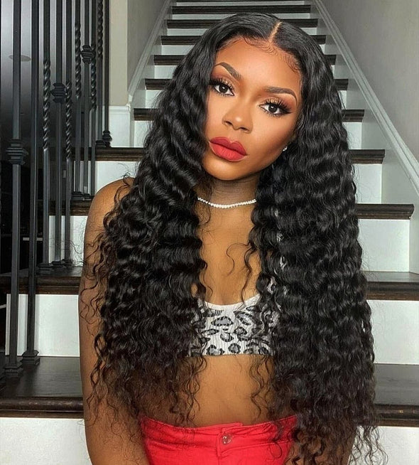 Glueless Deep Curly Wig-22inch