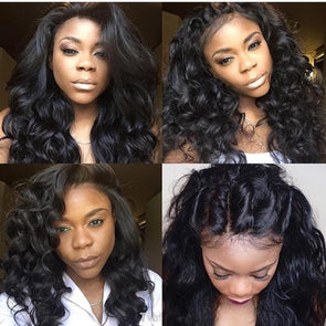 Black Body Wave Prepluck Glueless Fashion Wigs