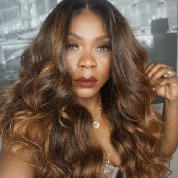 Brown Wave Prepluck Glueless Fashion Wigs