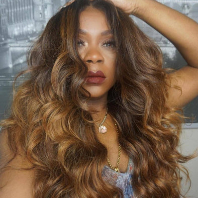 Brown Wave Prepluck Glueless Fashion Wigs