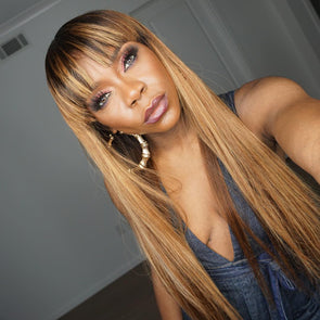 New Season Long Brown Hair With Bangs