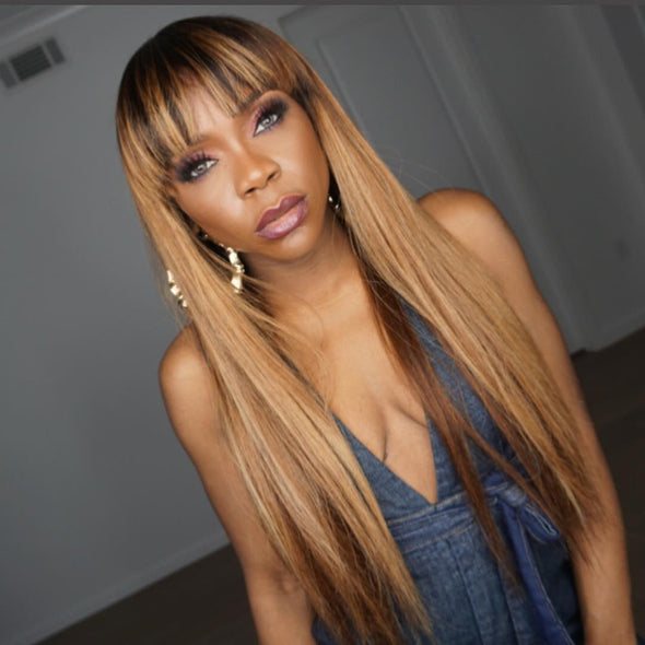 New Season Long Brown Hair With Bangs
