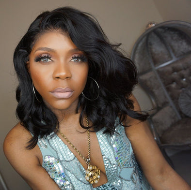 Black Bob Wave Prepluck Glueless Fashion Wigs