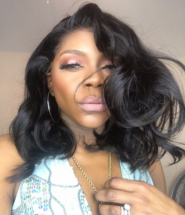 Black Bob Wave Prepluck Glueless Fashion Wigs