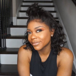 Glueless Prepluck Black Bob-140%(EXTRA THICK AS IN VIDEO)