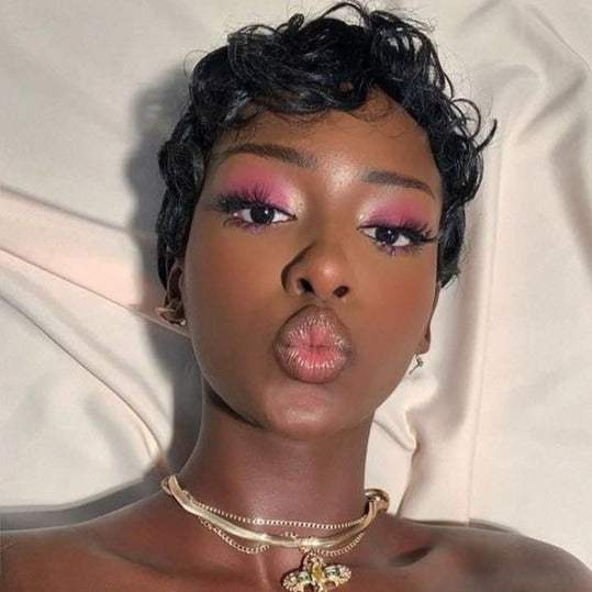 Short Curly Wig-140%(EXTRA THICK AS IN VIDEO)